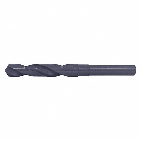 Drill America 37/64" Reduced Shank High Speed Steel Drill Bit with 1/2" Shank, 