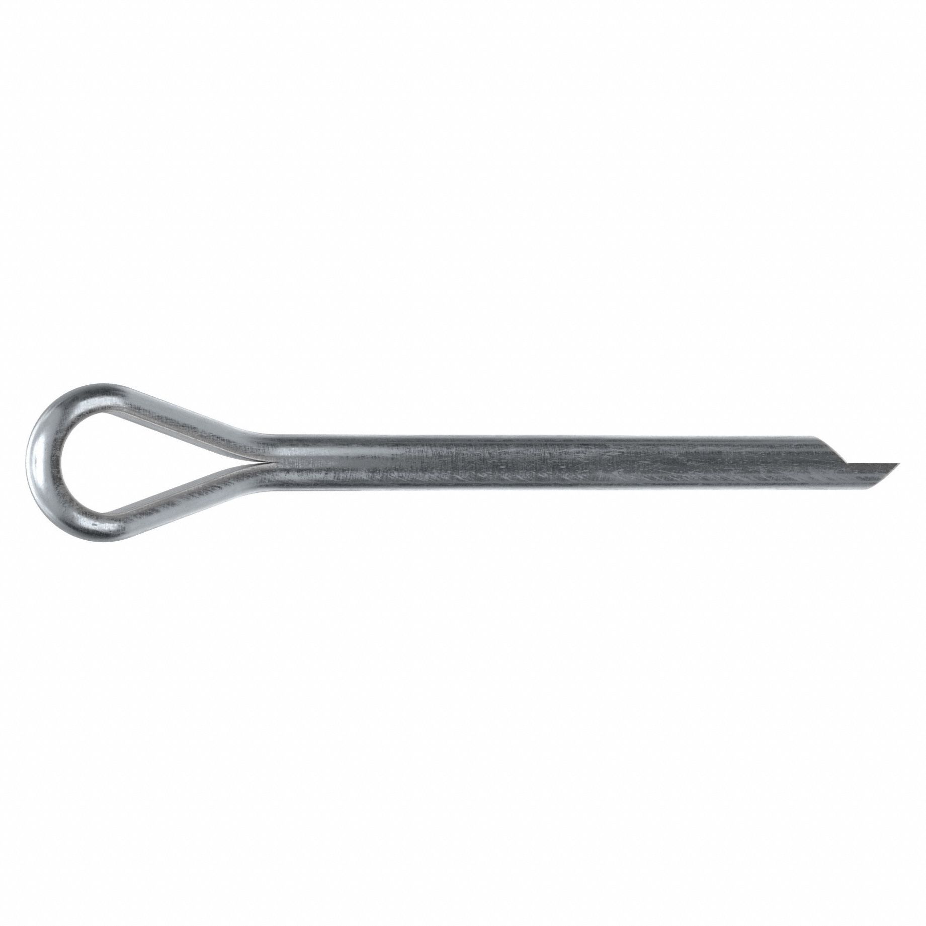 Cotter Pin, 3/32 in dia, 2 in L, PK100: Extended Prong, Inch, 3/32 in Pin Dia, 2 in Shank Lg, 100 PK