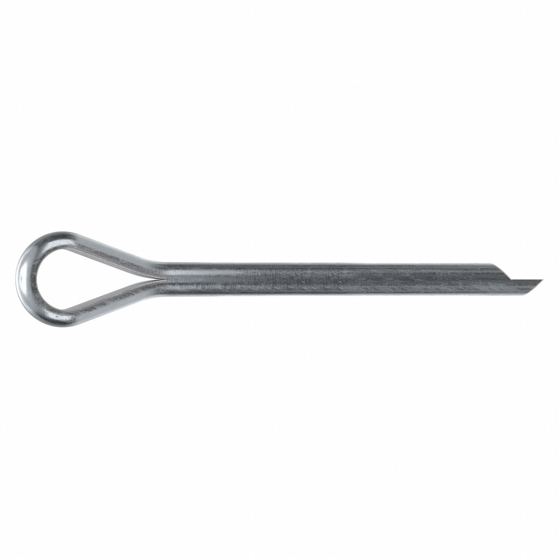 Cotter Pin, 3/32 in dia, 2.5 in L, PK500: Extended Prong, Inch, 3/32 in Pin Dia, Steel, 500 PK