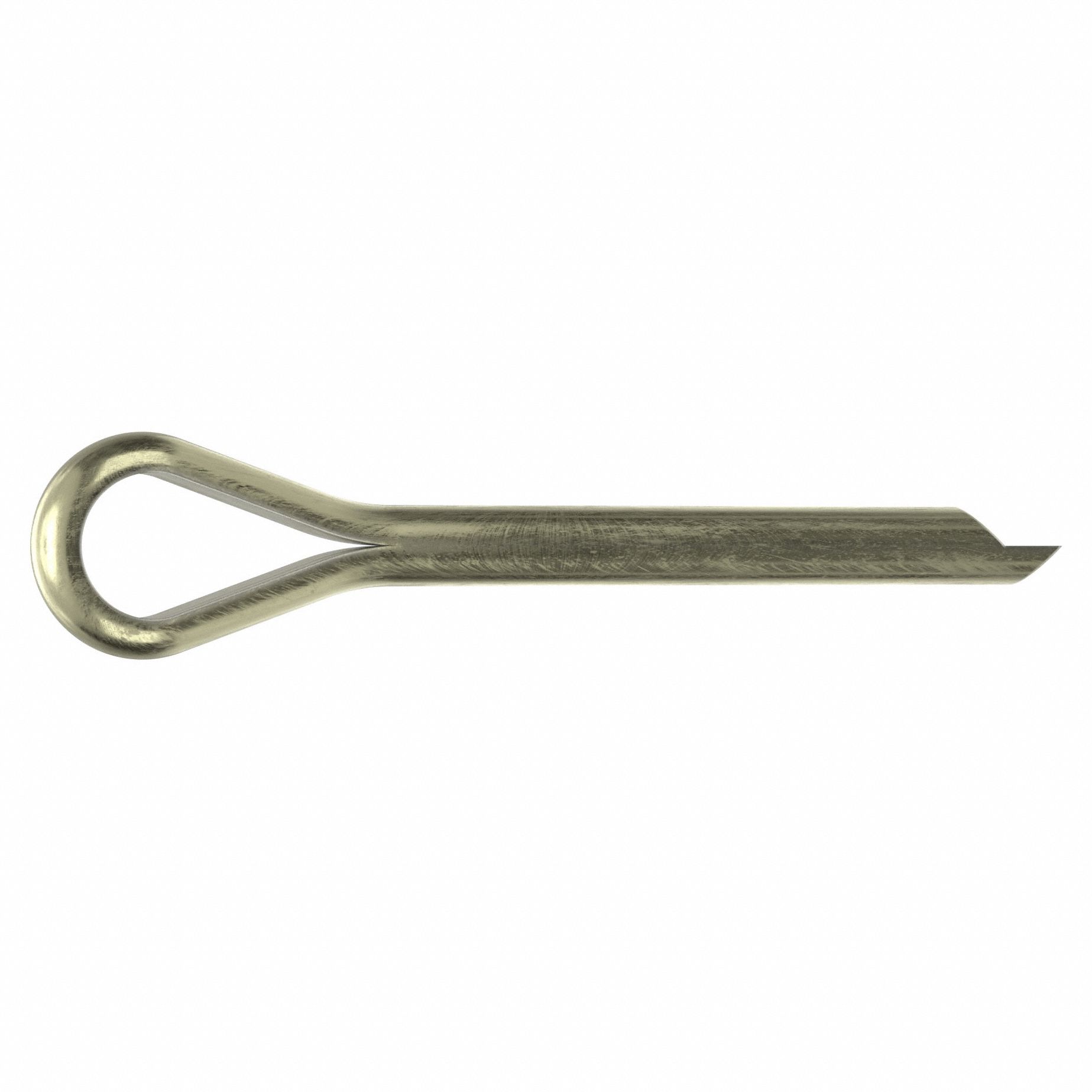 Cotter Pin, 1/16 in dia, 0.5 in L, PK100: Extended Prong, Inch, 1/16 in Pin Dia, Brass, Plain, 100 PK