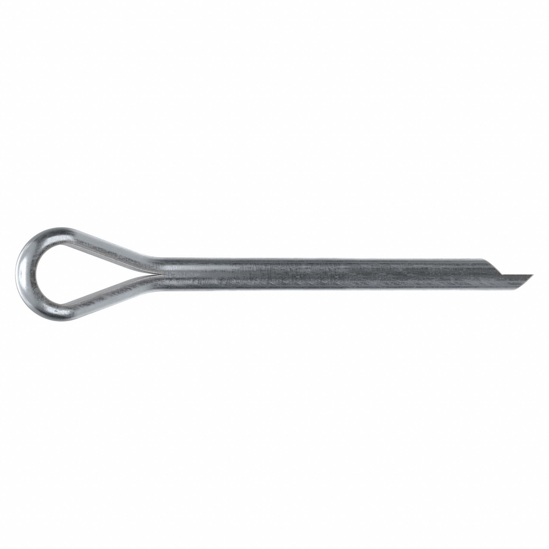 Cotter Pin, 3/32 in dia, 2 in L, PK100: Extended Prong, Inch, 3/32 in Pin Dia, 2 in Shank Lg, 100 PK