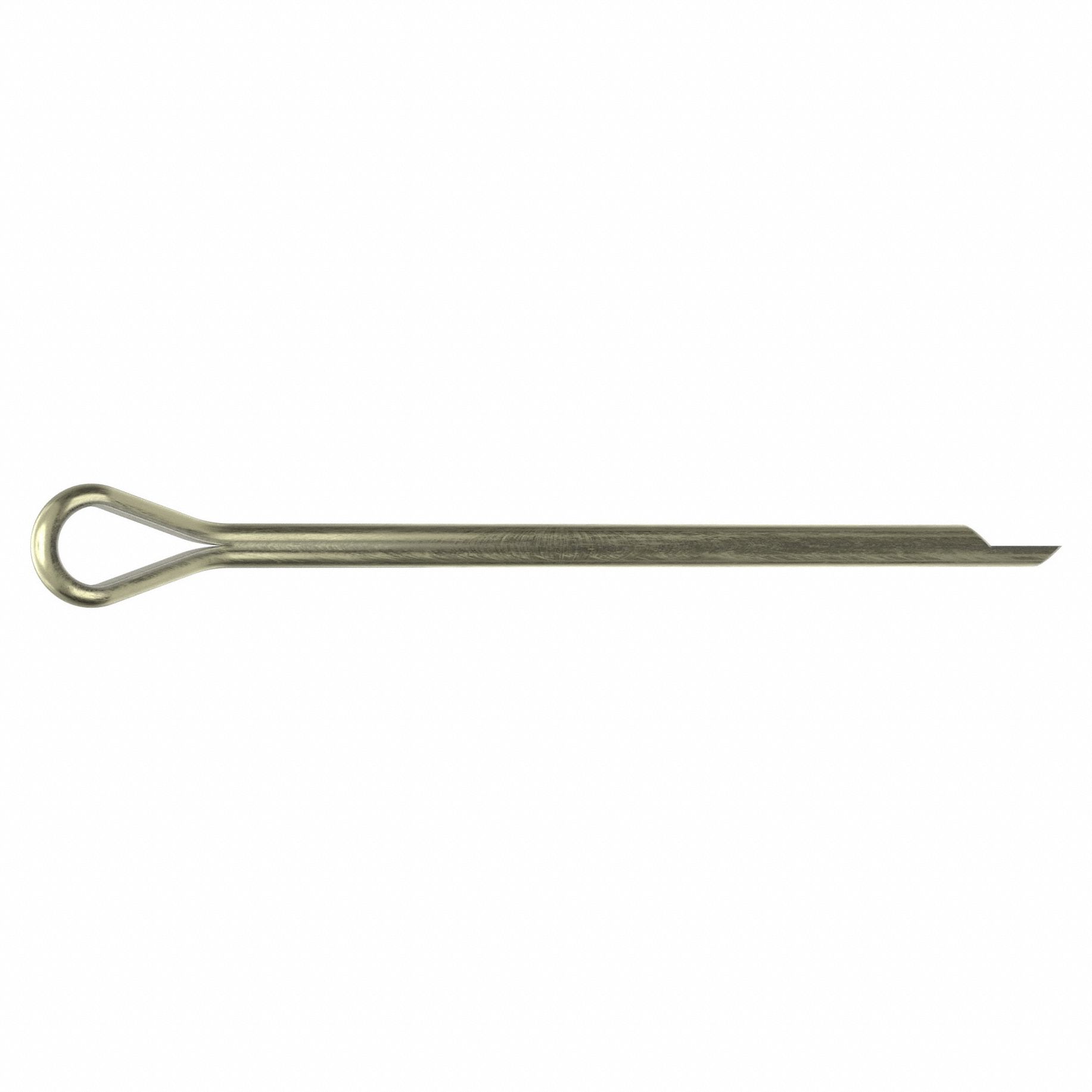 Cotter Pin, 7/64 in dia, 2 in L, PK100: Extended Prong, Inch, 7/64 in Pin Dia, 2 in Shank Lg, 100 PK