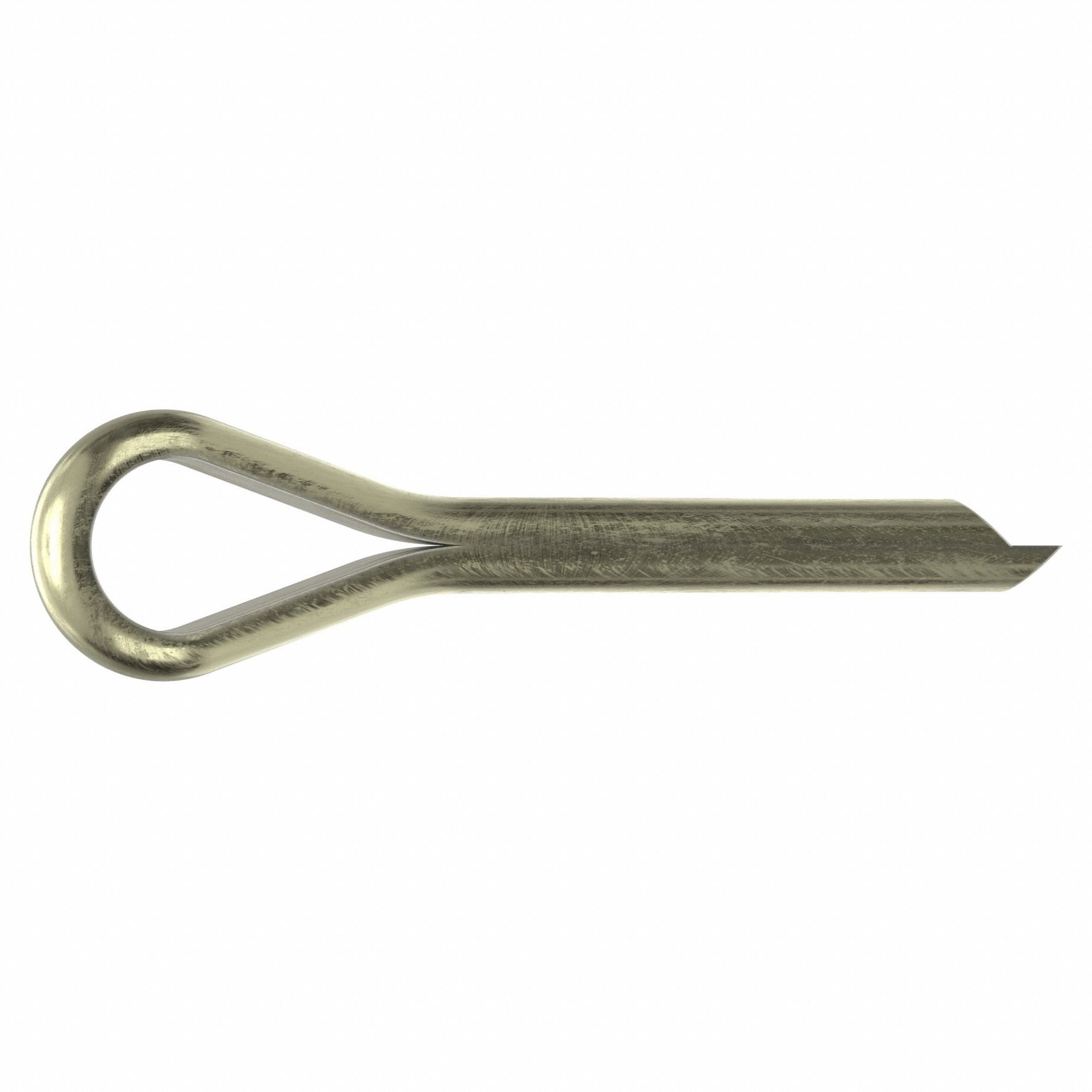 Cotter Pin, 0.25 in dia, 1 1/2 in L, PK25: Extended Prong, Inch, 1/4 in Pin Dia, Brass, Ungraded, 25 PK