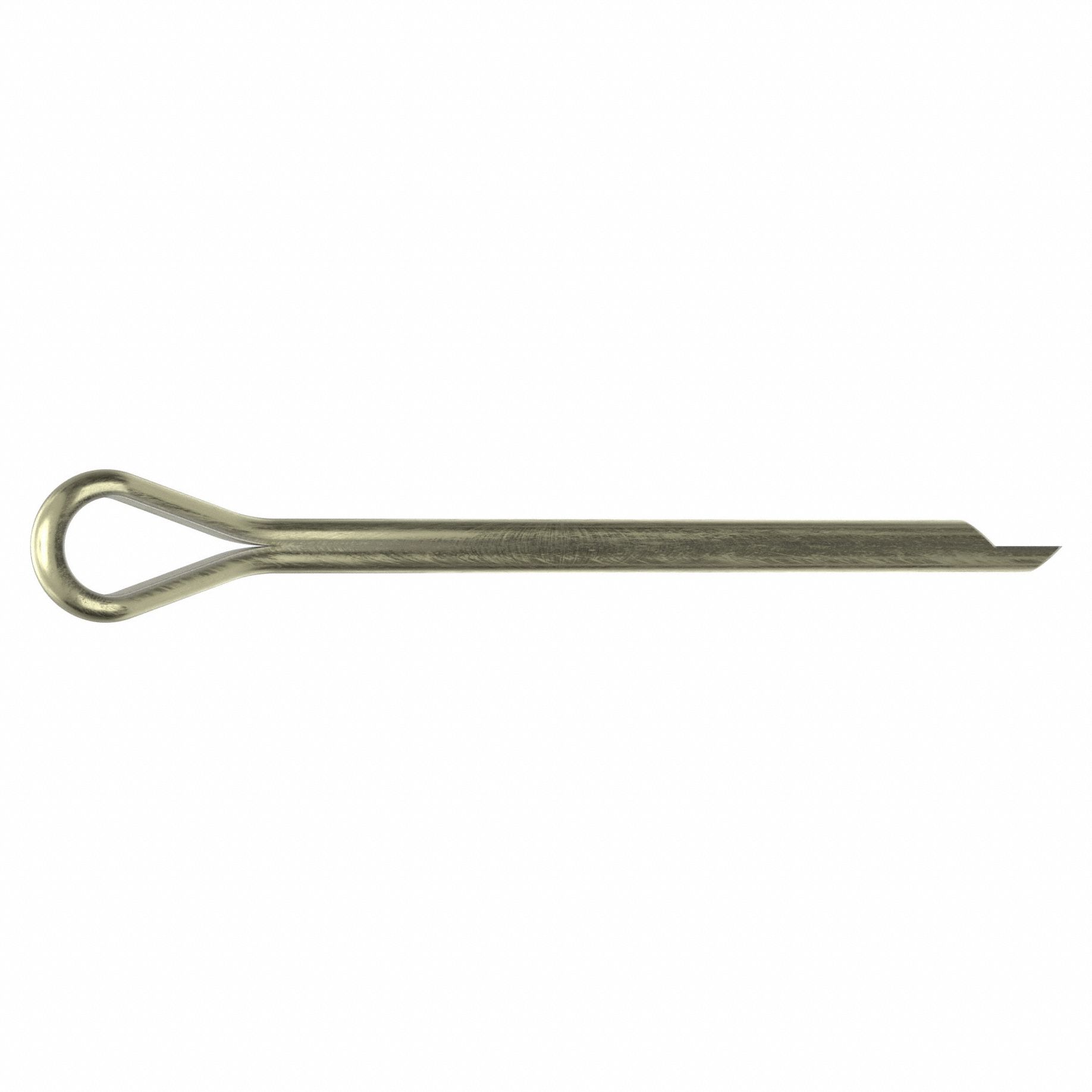 Cotter Pin, 0.25 in dia, 3.5 in L, PK10: Extended Prong, Inch, 1/4 in Pin Dia, 3 1/2 in Shank Lg, 10 PK