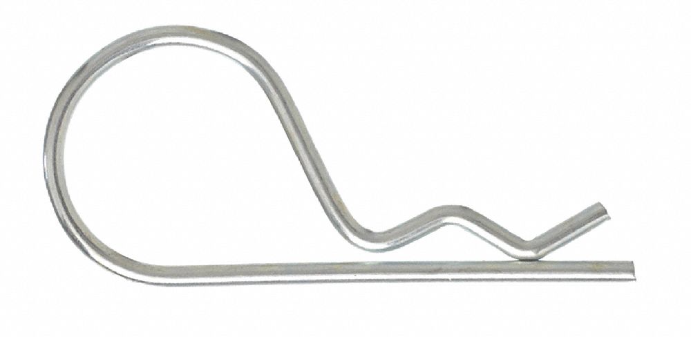 Grainger Approved Cotter Pin Hairpin Steel Zinc Plated 564 In Pin Dia 1 78 In Fastener 