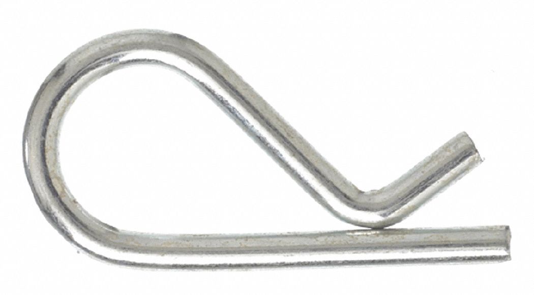GRAINGER APPROVED Cotter Pin Hairpin, Steel, Zinc Plated, 1 9/16 in