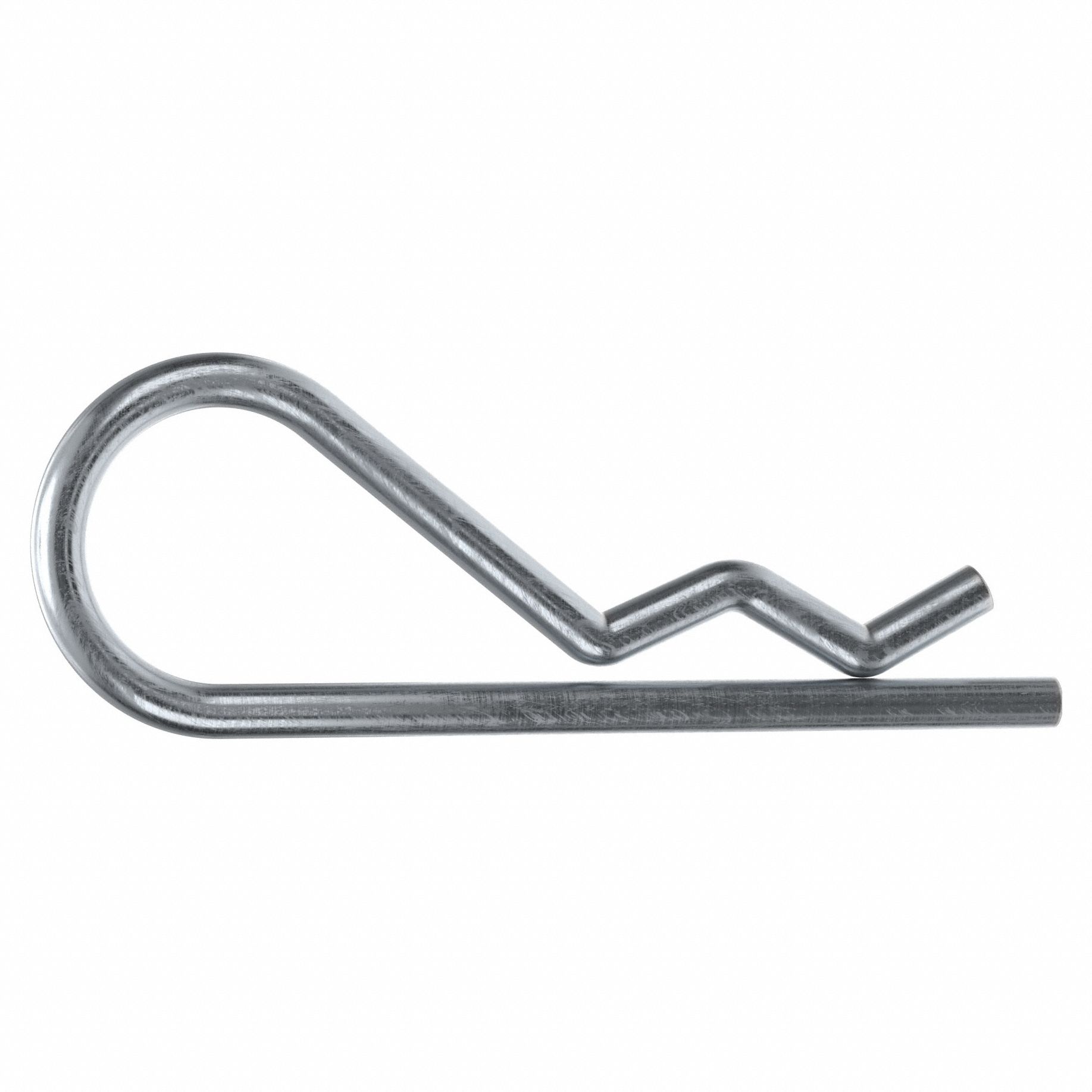 Cotter Pin, 0.125 in dia, 2.5 in L, PK25: Bridge, Inch, 1/8 in Pin Dia, 2 1/2 in Shank Lg, Steel, 25 PK