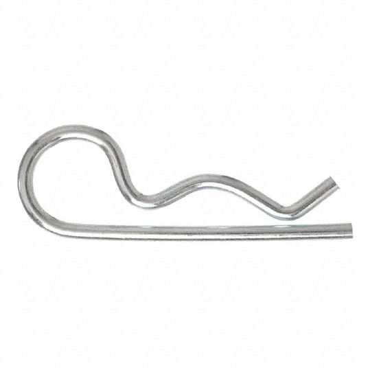 Grainger Approved Cotter Pin Hairpin Steel Zinc Plated 18 In Pin Dia 2 12 In Fastener 
