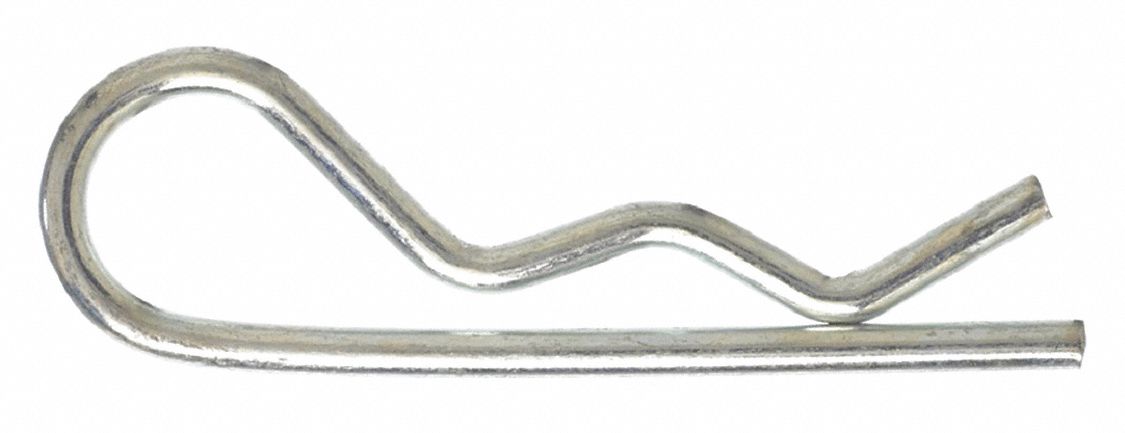 GRAINGER APPROVED Cotter Pin: Hairpin, Stainless Steel, 316, Plain, 2 9/16 in Fastener Lg, 1/8 ...