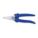 SHEARS, RIGHT-HAND, 5 3/4 IN OVERALL L, STRAIGHT, STEEL, FINE, BLUE