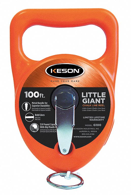 Keson Aluminum Chalk Line Reel - 100ft (30m) - Model K1 - Kara Company, Inc.