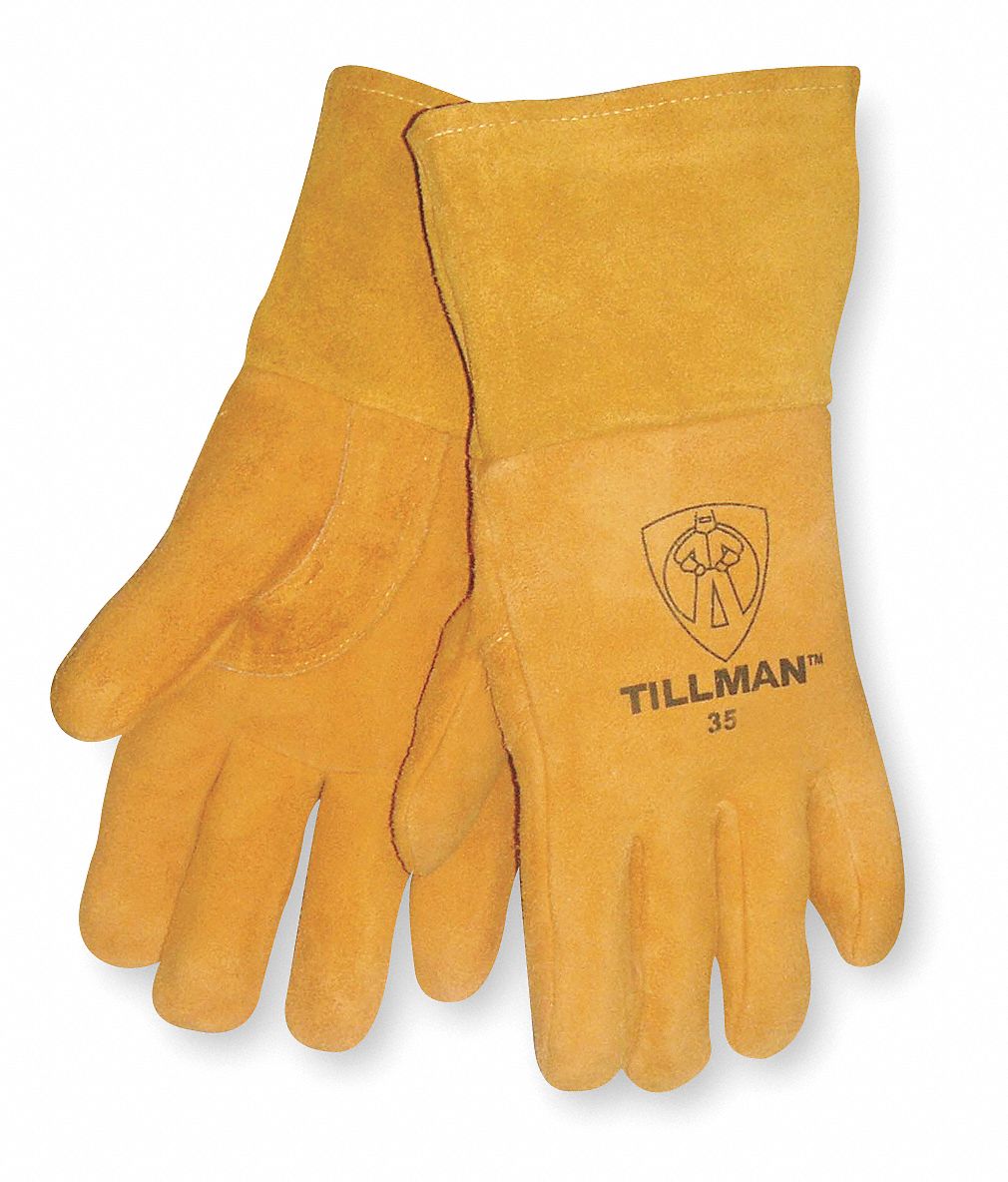 Guantes MIG de piel de vaca Tillman para trabajo pesado de grano superior  partidos – Welder Shop.co