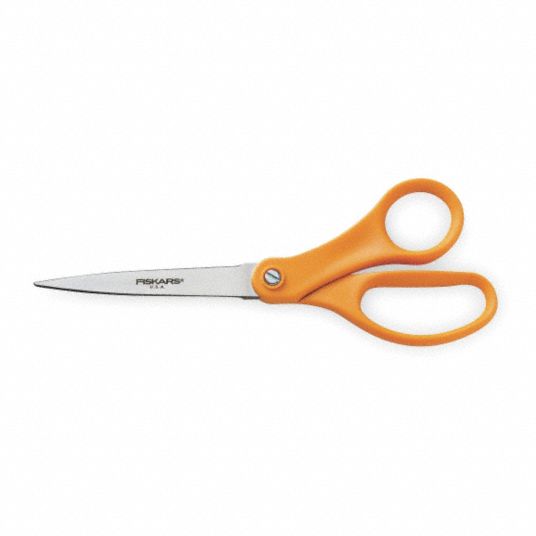 Scissors, Home and Office Use, Offset, Stainless Steel, 3 3/4 in - Grainger