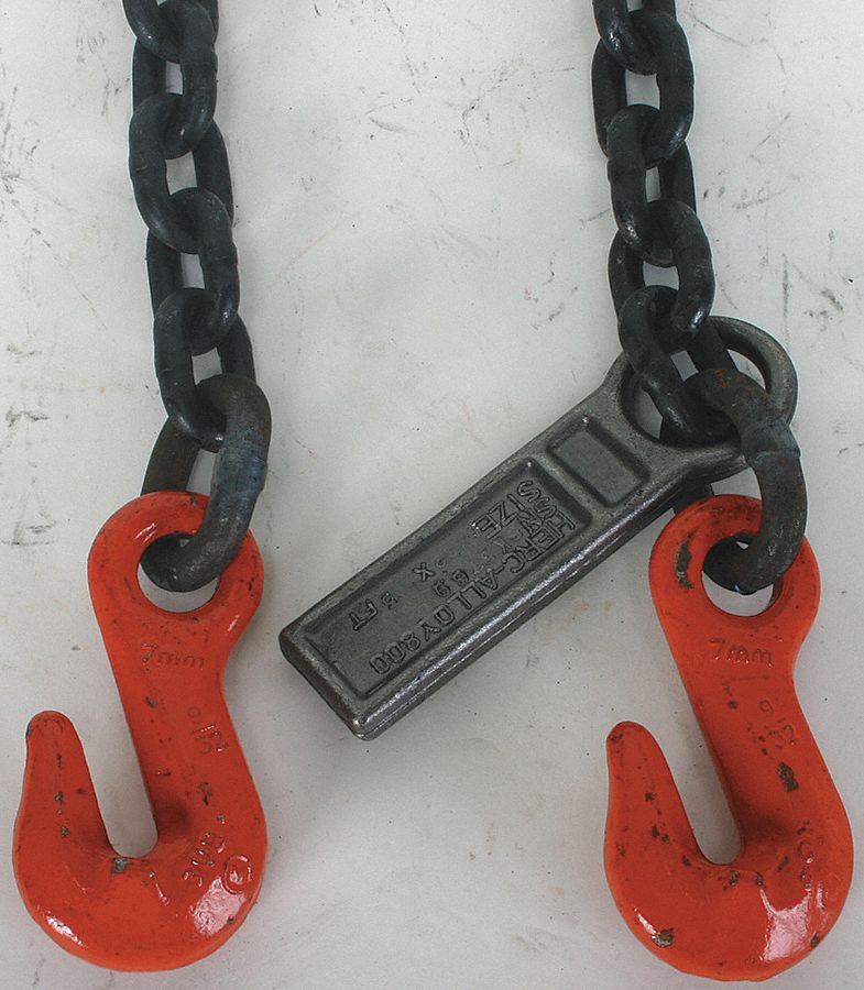 DAYTON 10 ft. Painted Alloy Steel Chain Sling with SGG Sling Type