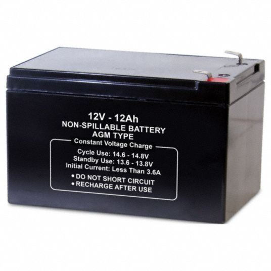 12V DC, 12 Ah Capacity, Sealed Lead Acid Battery - 2UKH3