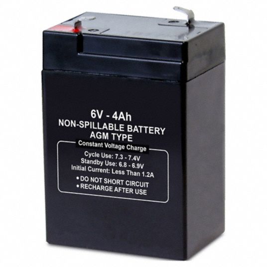 Battery, 6Vdc, 4Ah, 0.187 FASTON 2UKJ2