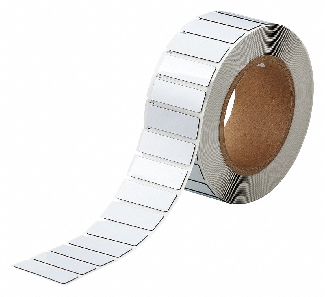 LABEL,WHITE,GLOSSY POLYESTER,1-3/4 IN. W