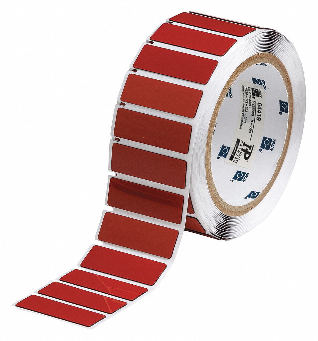 BRADY Label, Label Type Polyester 2UPK7THTEP172593.5RD Grainger