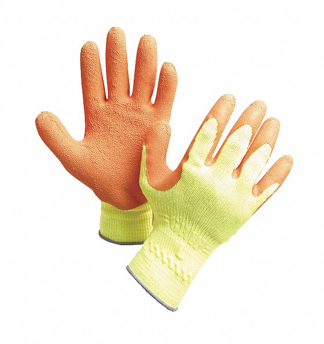 COATED GLOVES, XL (10), ROUGH, LATEX, DIPPED PALM, ANSI ABRASION LEVEL 4, 10 GA