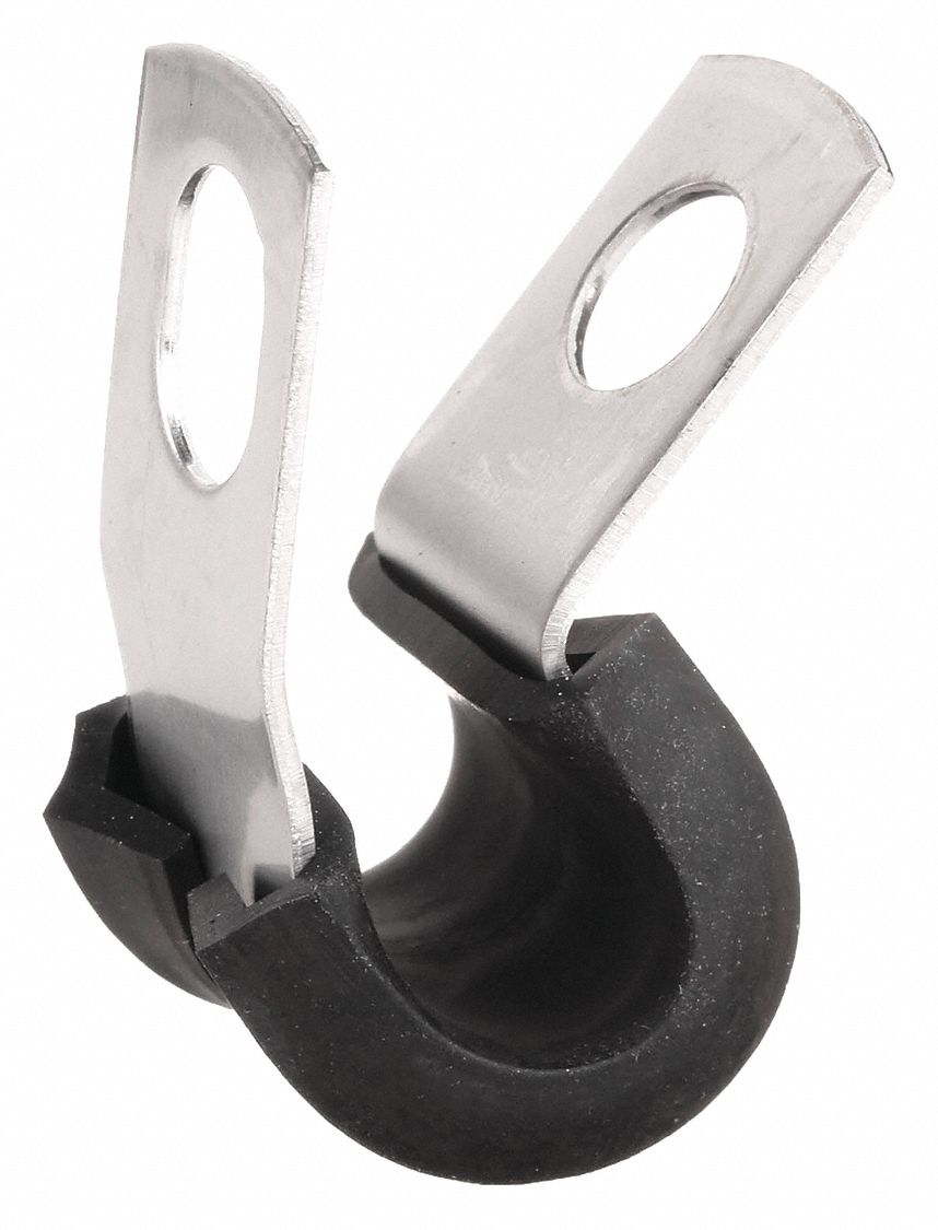 CLAMP,CUSHIONED,EPDM,DIA. 1/4 IN,PK25