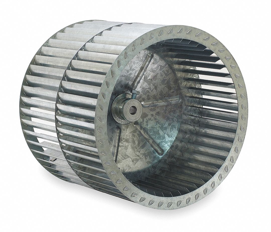 Blower Wheel Part No 028958-07 Wheel Cage RPM 3450 Bore Size 1/2 Diameter 6 and 5/16,Width 7 and 5/8 Double Inlet Max Rotation CW 