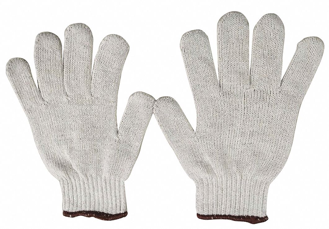 beige knitted gloves