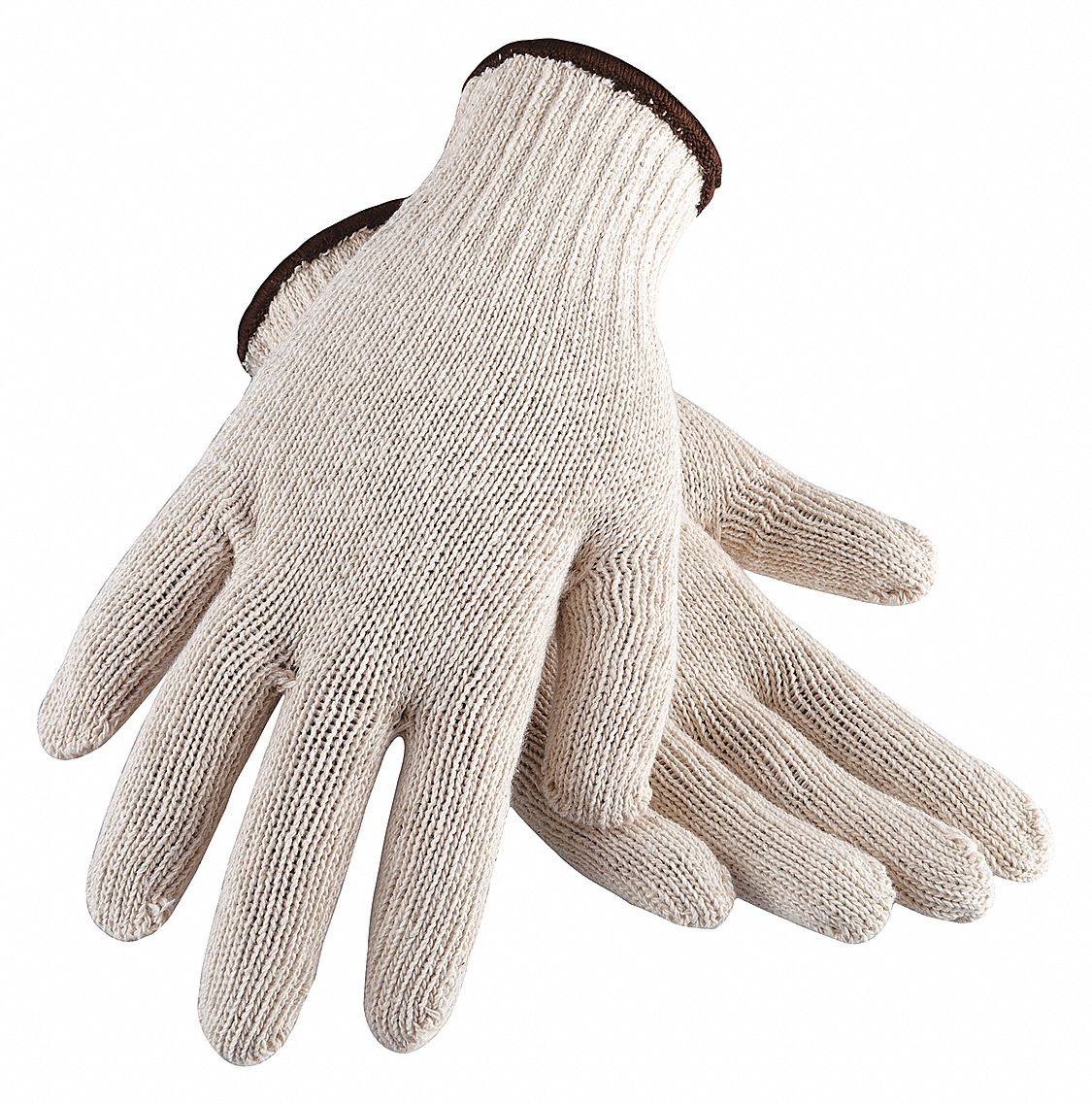 beige knitted gloves