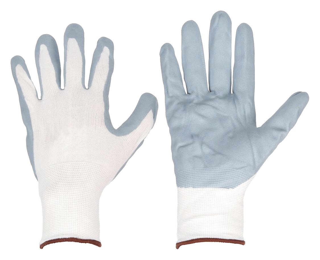 COATED GLOVES, L (9), FOAM, NITRILE, DIPPED PALM, ANSI ABRASION LEVEL 4, FULL FINGER