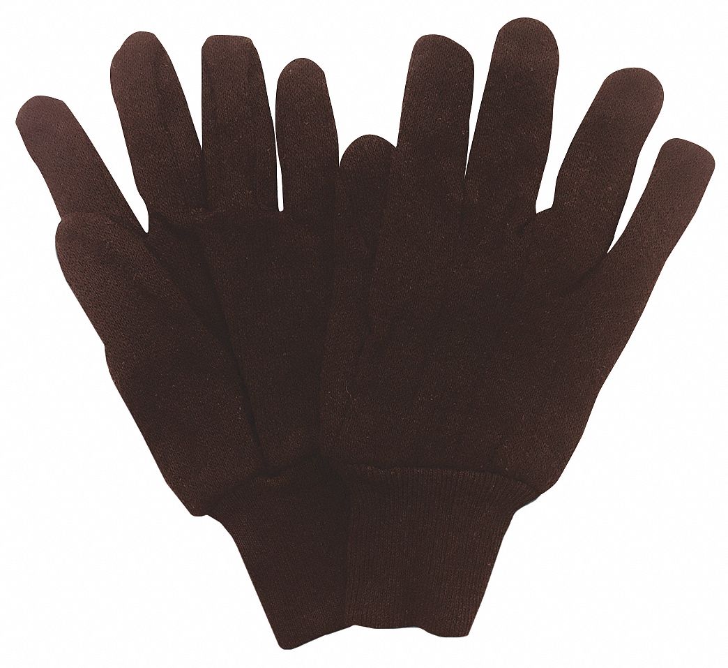 brown knit gloves