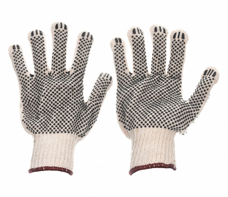 CONDOR Guantes Tejidos, Algodón, Poliéster, Beige/Negro - 2UUJ6 | 2UUJ6 ...