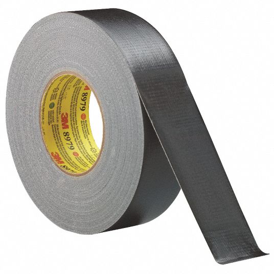 3M Duct Tape Clean Removal, 3M, Series 8979, Std Duty, 2 in x 60 yd, Black, Continuous Roll