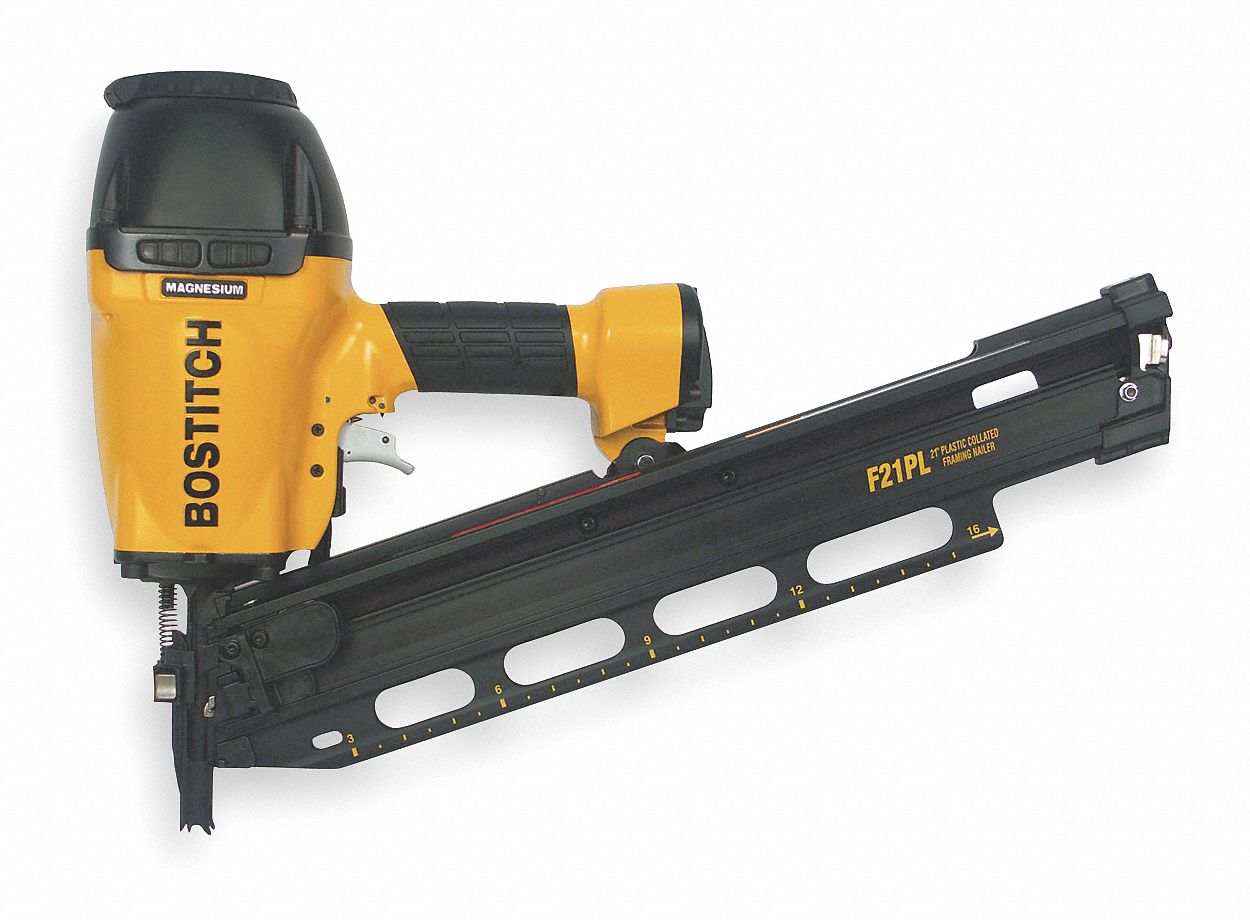 Bostitch Plastic Air Framing Nailer Yellow 2uv89 F21pl Grainger