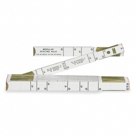 CRESCENT LUFKIN Modular Mason Rule, Folding, 6 ft L 2UY25646LN