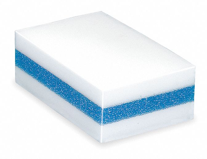 SPONGE,4 3/8 IN L,BLUE/WHITE,PK24