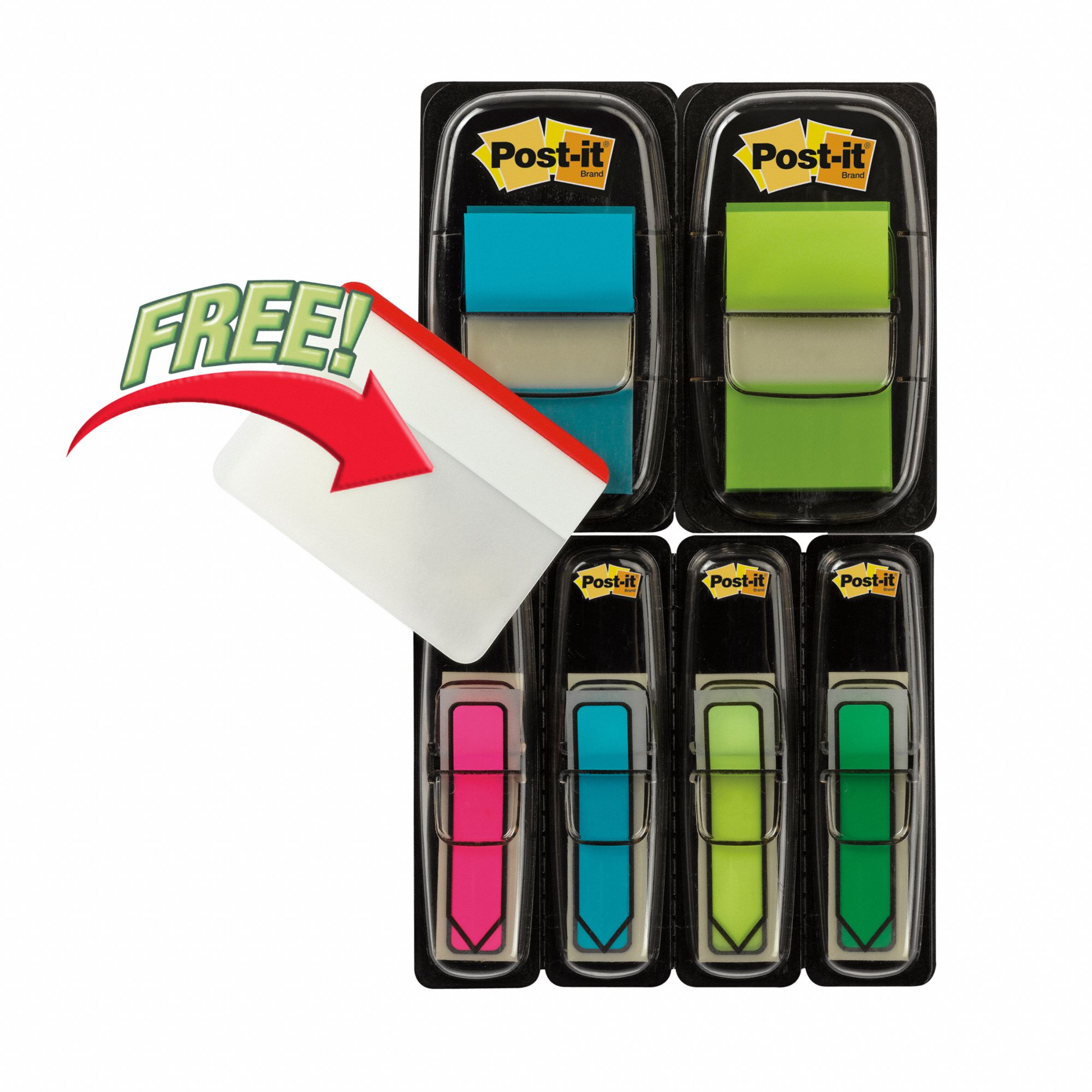 POSTIT Sticky Flags Assorted Bright, 196 Sheets per Pad, 196 Pads per