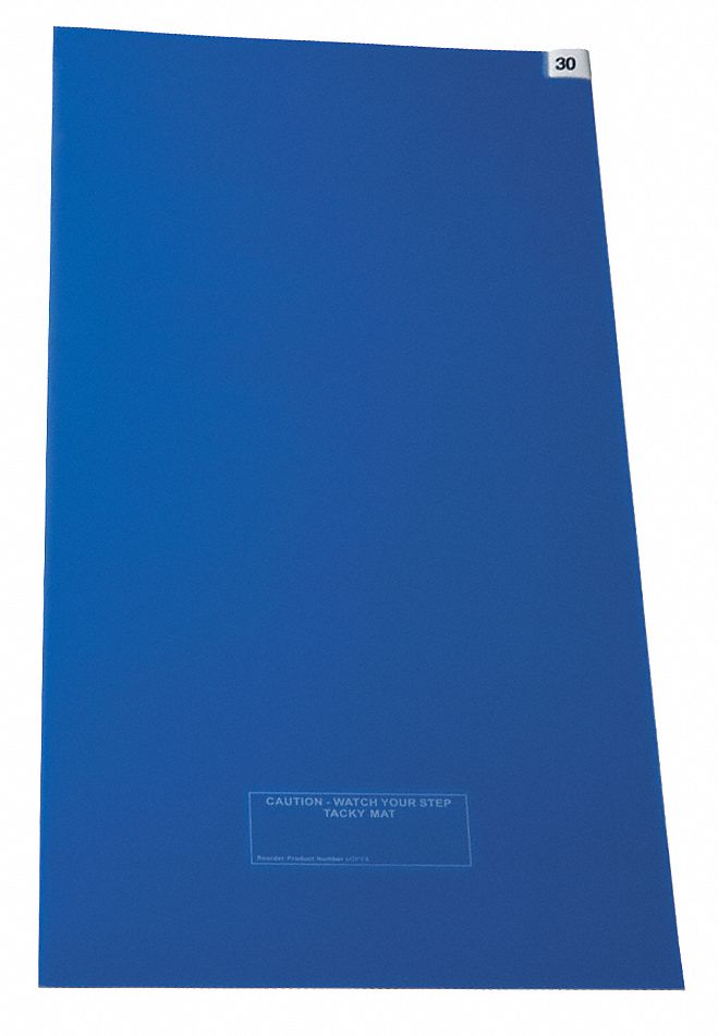 GRAINGER APPROVED Blue Disposable Tacky Mat, 36