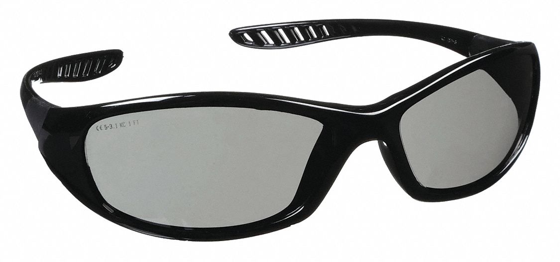 LUNETTES DE SÉCURITÉ, MONTURE INTÉGRALE, ENVELOPPANTE, NYLON/PC, ANTIRAYURES, NOIR/FUMÉE, M, UNISEXE