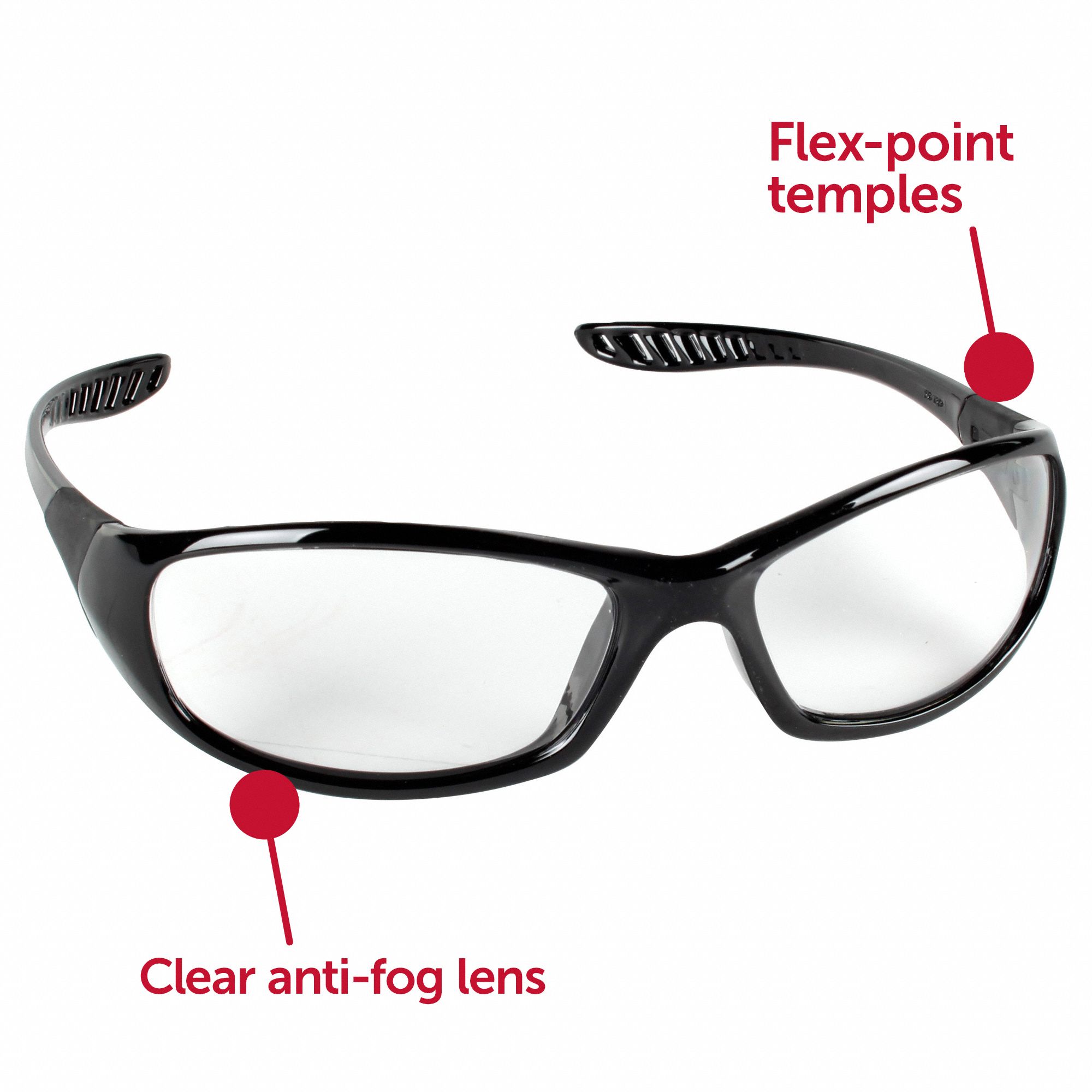 KLEENGUARD Safety Glasses AntiFog /AntiScratch, Wraparound Frame