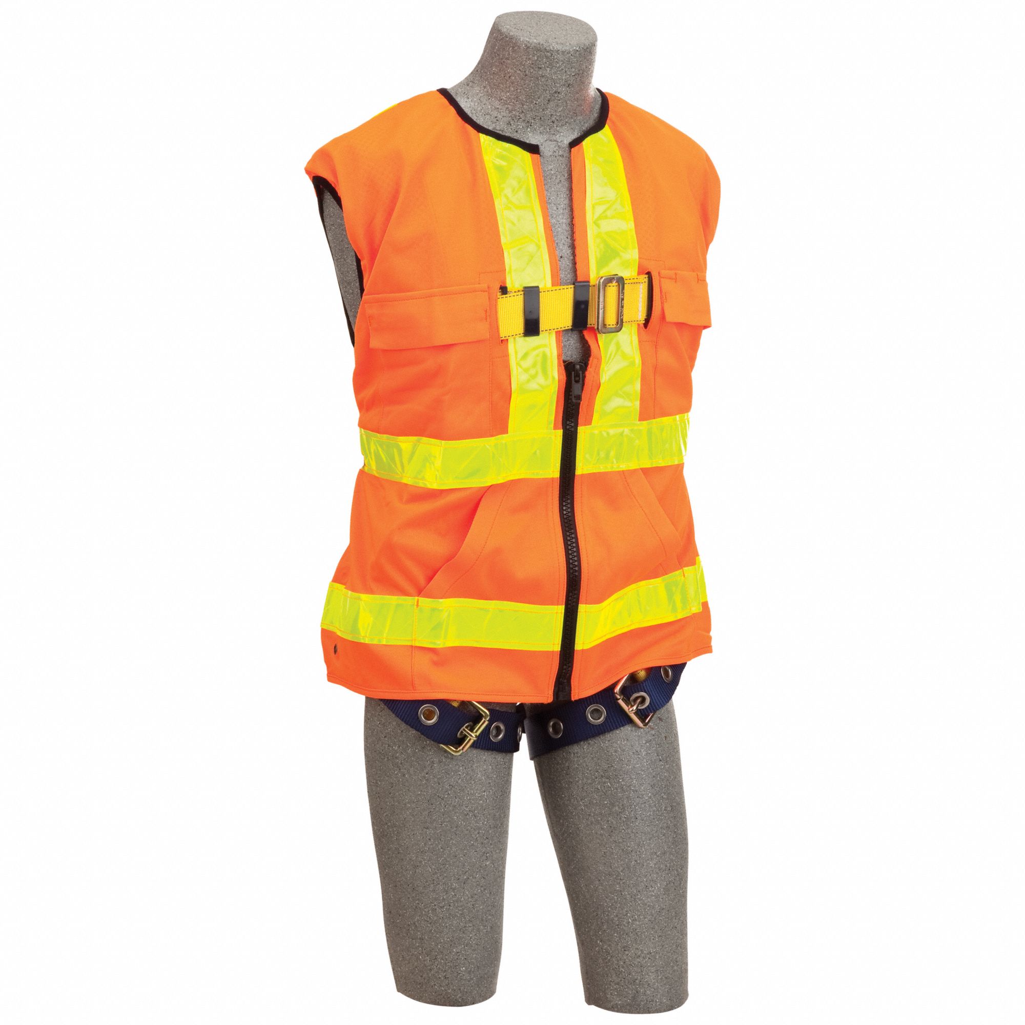 Full Body Harness: Vest Harness, Mating / Tongue, Mating, 2XL, High-Visibility Vest