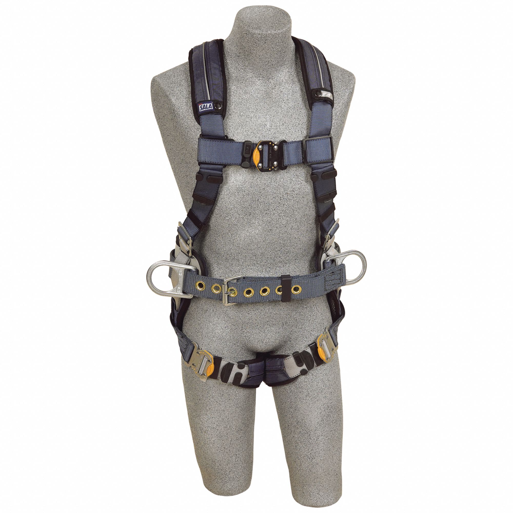 Full Body Harness, S, 420 lb., Blue/Gray