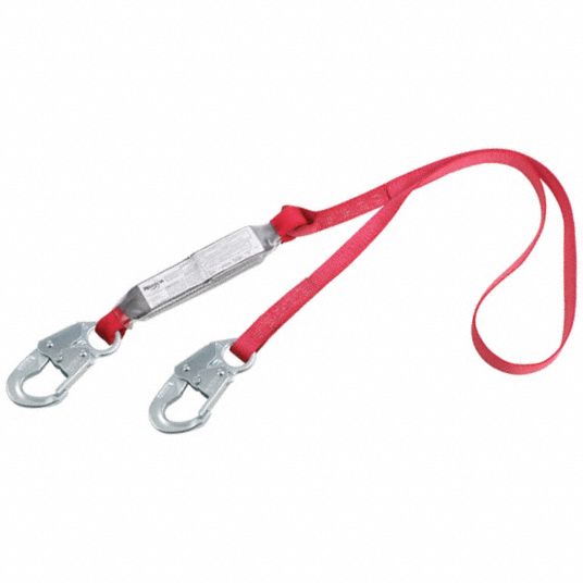 3M 209550-0241 Dual Leg Lanyard - 6ft Shock Absorbing with Rebar