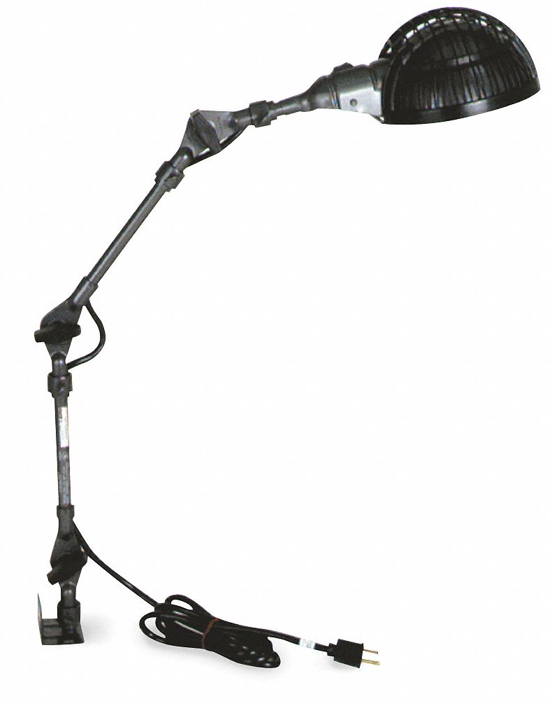 FOSTORIA Task Light, Incandescent, Gray 2V54055BP701A Grainger