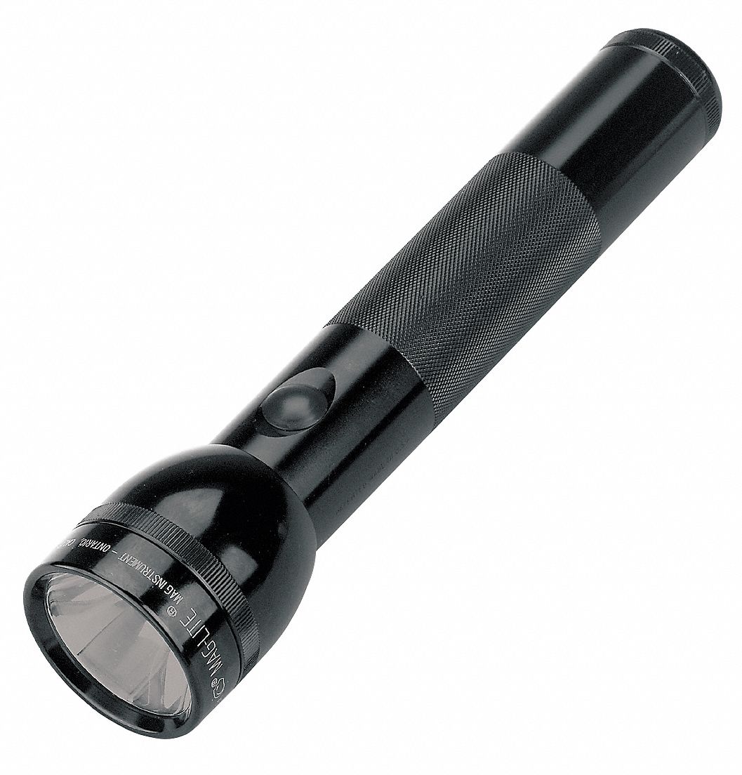 MAGLITE Industrial Xenon Handheld Flashlight, Aluminum, Maximum Lumens Output 98, Black 2V931