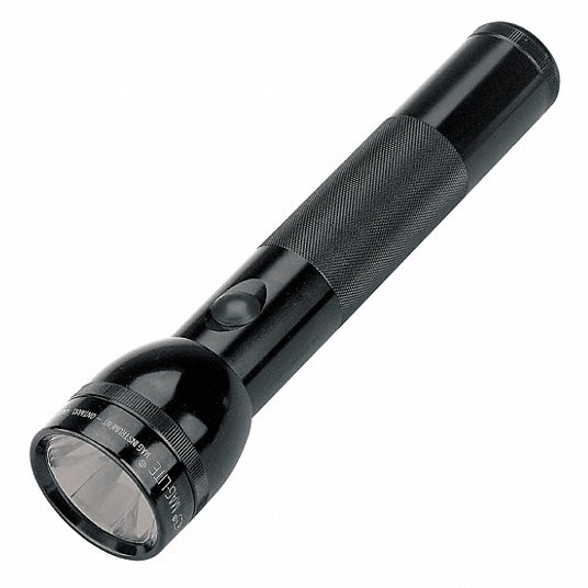 kaste støv i øjnene Astrolabe Modtager maskine Handheld Flashlight: D Battery, Xenon, 10.0 in Lg, 27 lm Max Lumens Output,  Aluminum, Black - Grainger
