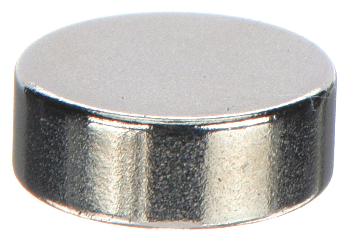 Rare Earth Magnet: Neodymium, 5/16 in Outside Dia, 0.118 in Thick, 35, 10 PK