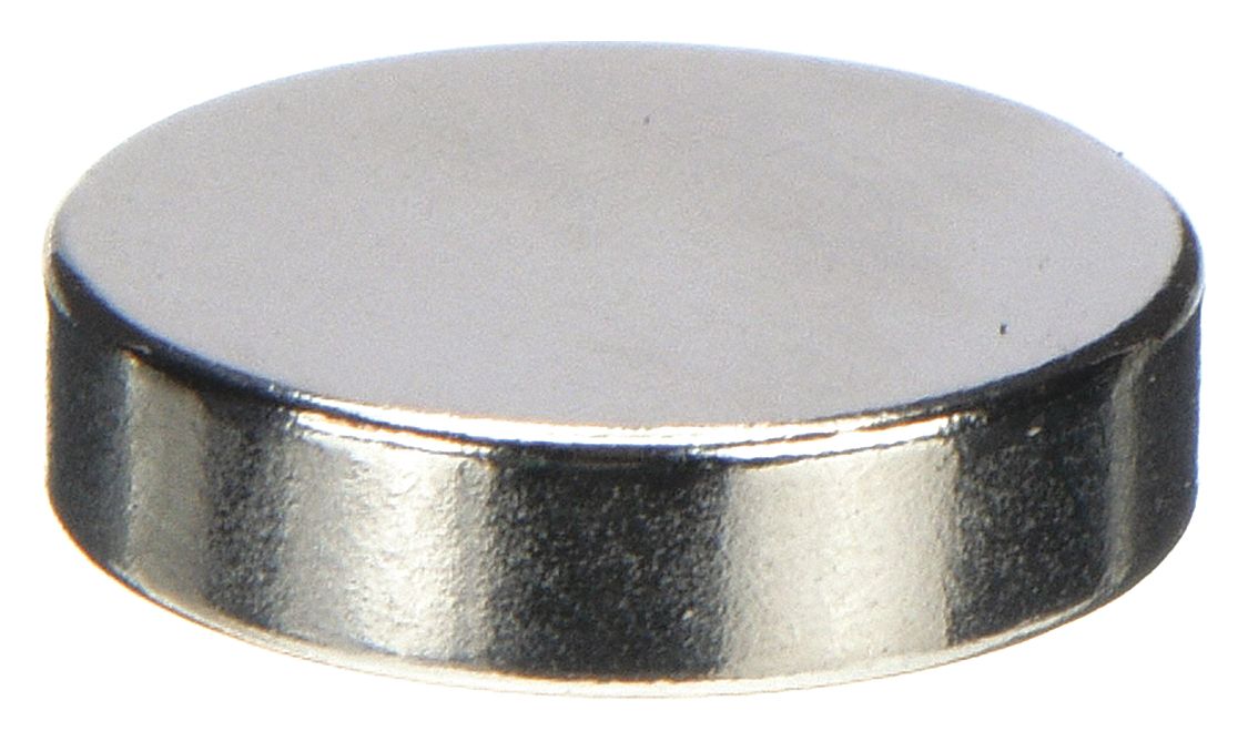 Rare Earth Magnet: Neodymium, 15/32 in Outside Dia, 0.118 in Thick, Disc Magnet, 35