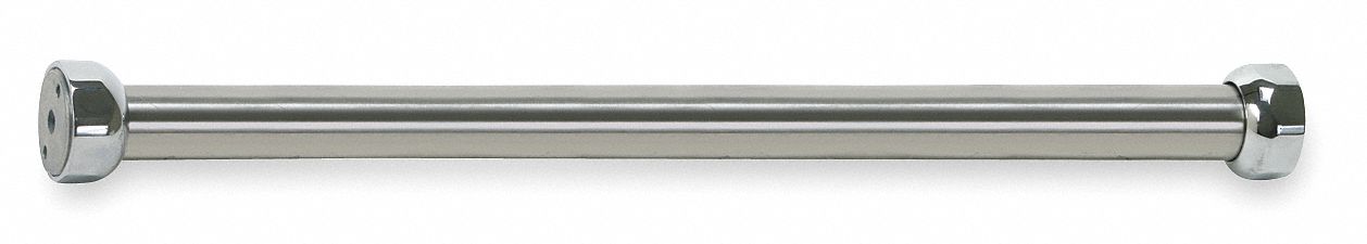 SHOWER ROD: 2VAL9, STAINLESS STEEL, 60 IN L, CHROME PLATED, 30 LB WT CAPACITY