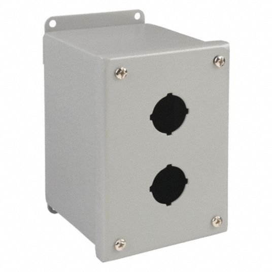 WIEGMANN, 30mm, 2 Holes, Push Button Enclosure - 2VB66|PBXD2 - Grainger