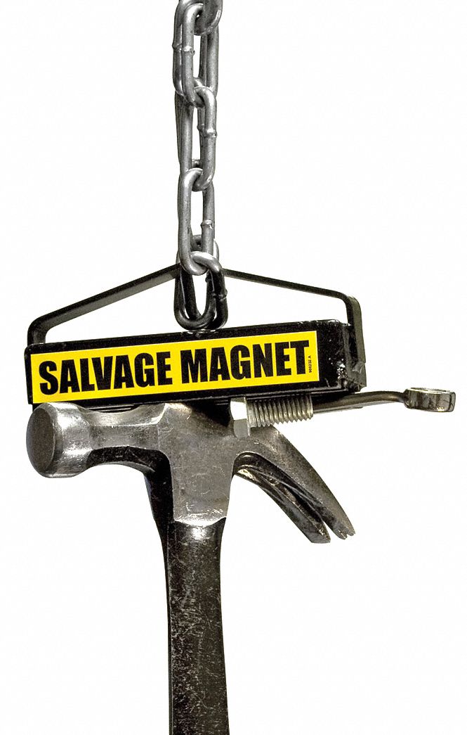 SALVAGE MAGNET,35 LB CAP,3.5 IN DIA