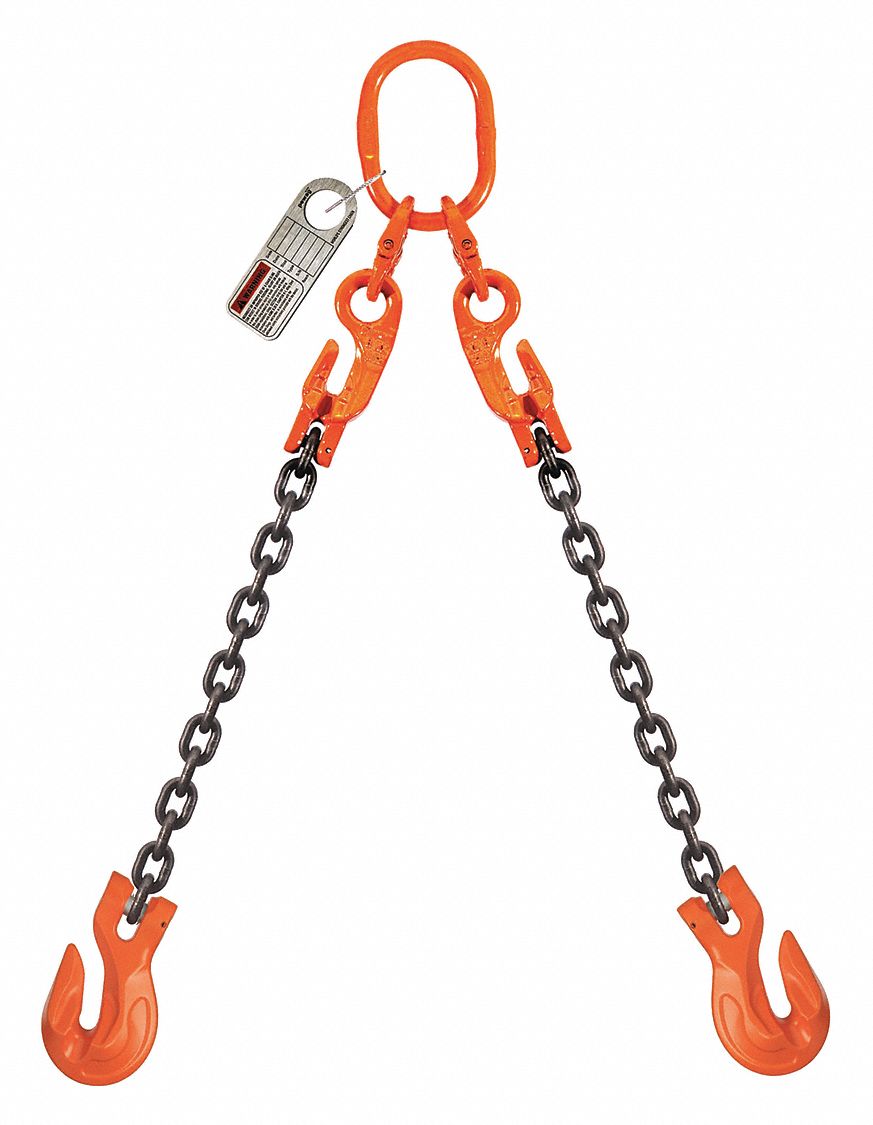 PEWAG 10 ft Adjustable, Oblong, Grab Hook Chain Sling, Grade 100 Alloy